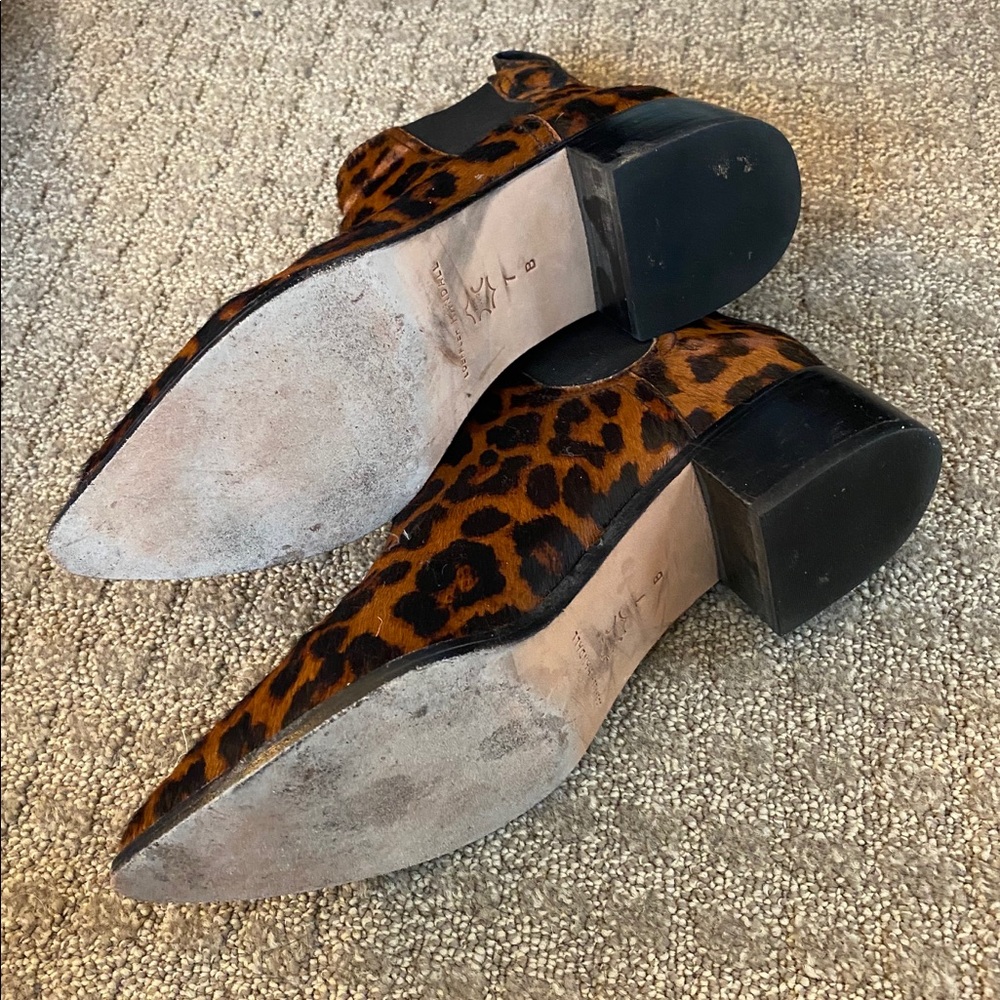 SOLD Loeffler Randall Haircalf Leopard booties- Size 7 - Picture 3 of 4